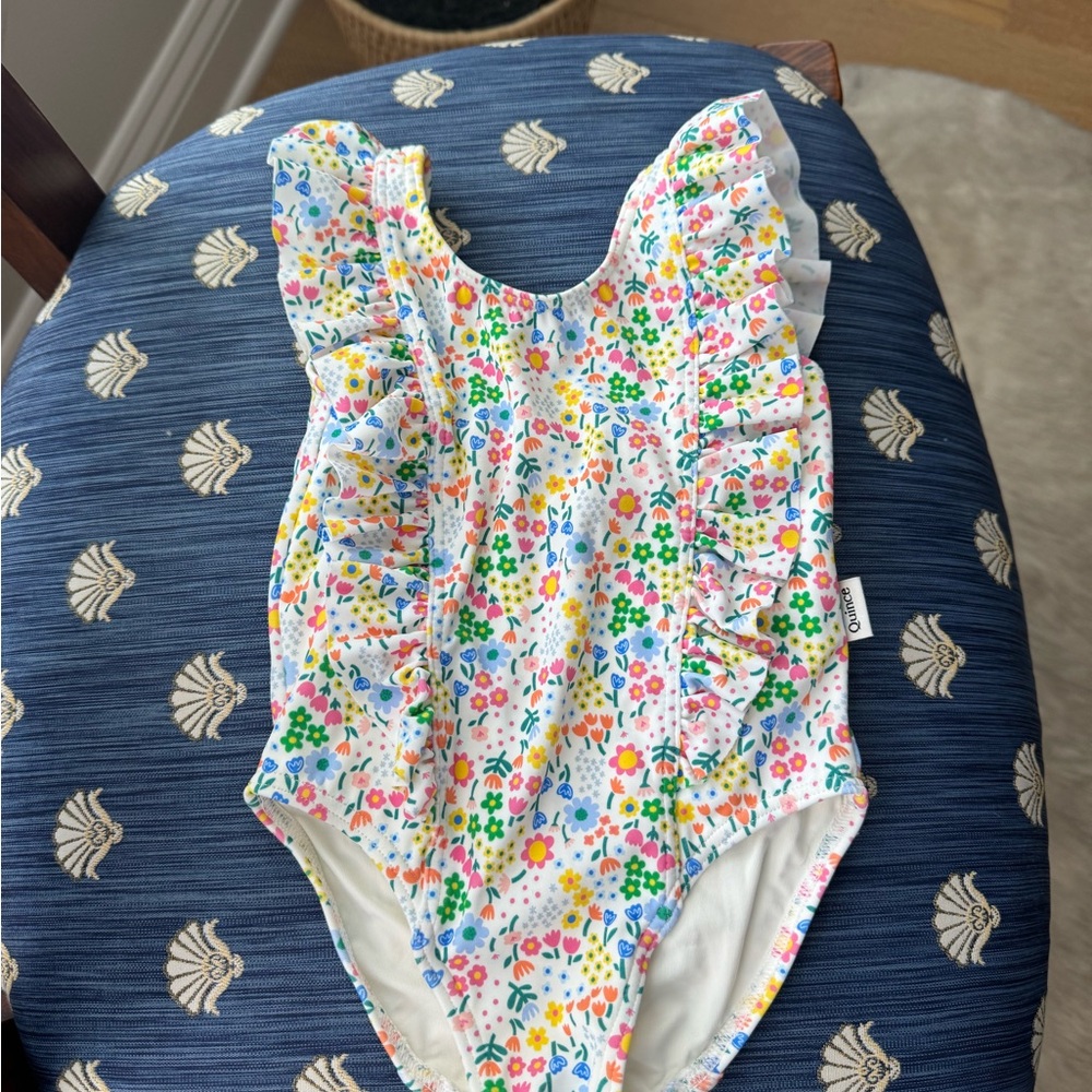 Quince Colorful Floral Swimsuit - Baby Girl (9-12M)